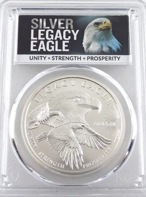 2021  Legacy Eagle Cook Islands .999 Silver 1oz Proof  $1 PCGS MS70