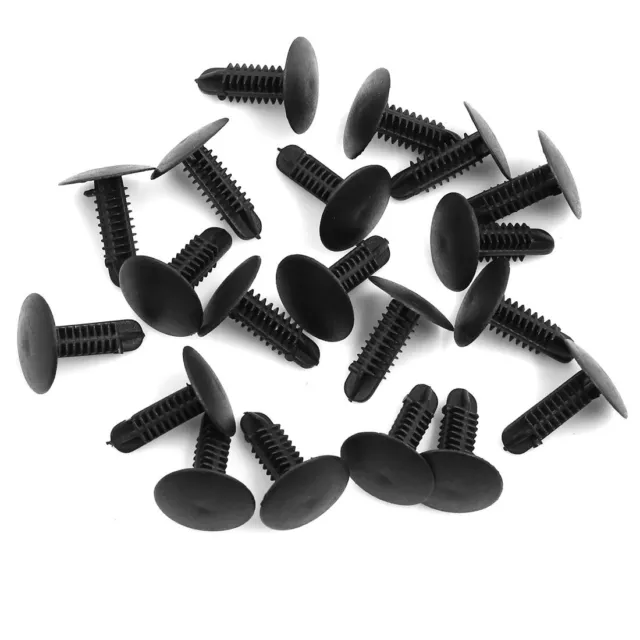 20pc 5mm noir trou Aile Auto Rivet plastique glissière butoir retenue clips