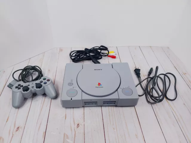 Sony PlayStation One PS1 Gray Console With Controller A/V and Power Cords Tested