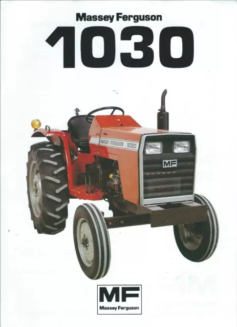 Farm Tractor Data Sheet - Massey Ferguson - MF 1030 - c1984 Brochure (F7196)