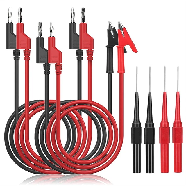 Fdit Kit De Cordons De Test Pour Fiche Banane Lot De 10 Cordons De Test