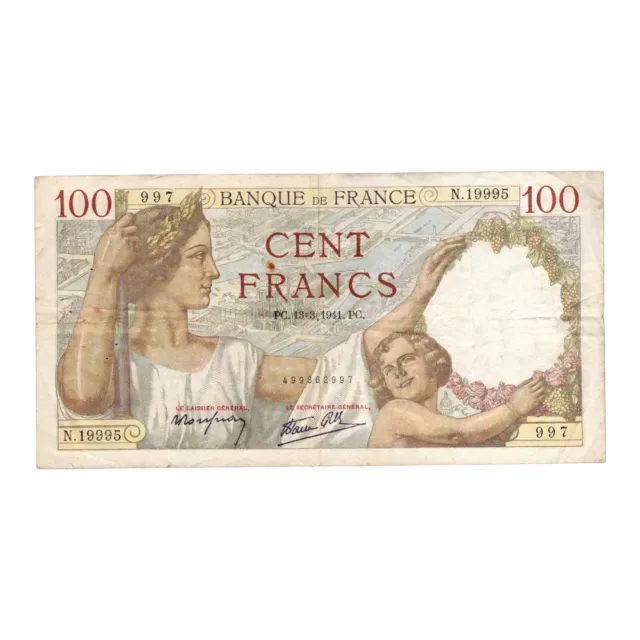 France - billet 100 francs Sully 1941 - TTB - Fay.26.48 P.94 - papier-monnaie