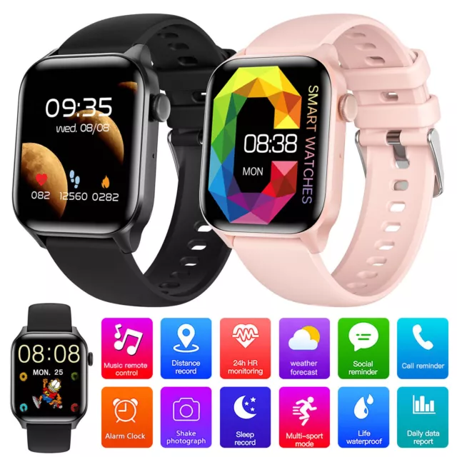 Waterproof Smart Watch Bluetooth Call Heart Rate Fitness Tracker For Android iOS 2