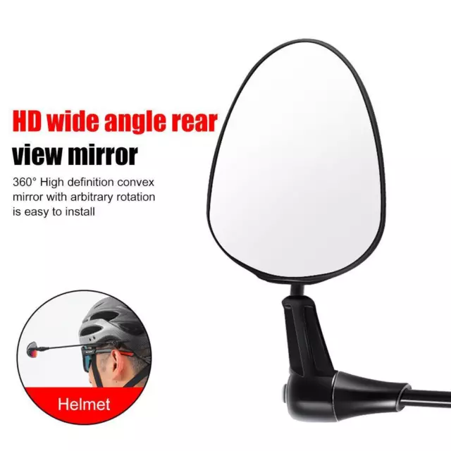 Mountain Bike Rear View Reflector Adjustable MTB Road Helmet Mirrors S2 T5V E2M4