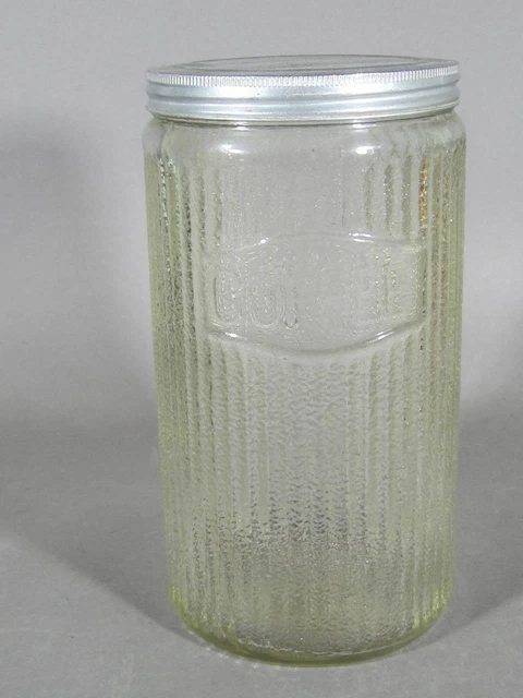 Vintage Hoosier / Sellers Original Glass Coffee Canister Jar