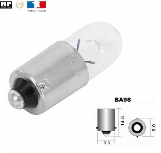 1 AMPOULE LAMPE 12V 4W BA9S Bulbe T9 Clignotant / feu MOTO SCOOTER MOBYLETTE