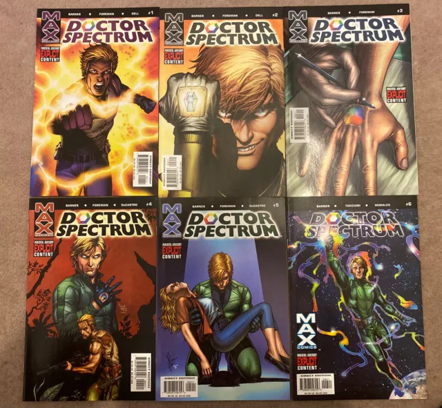 Doctor Spectrum #1 - 6 Complete Set Marvel Max 2004 Sent In Cardboard Mailer