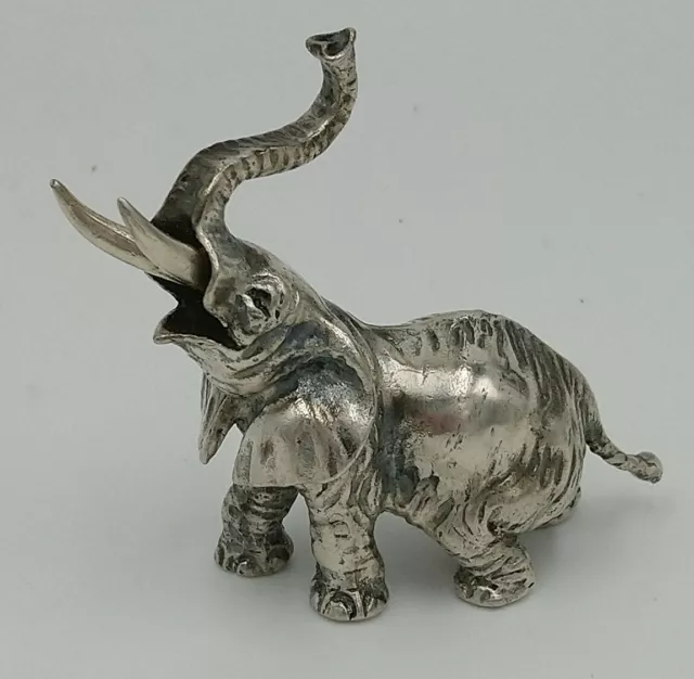 Miniatura Elefante In Argento 800 Vintage Punzone Arezzo Italy Gr. 34