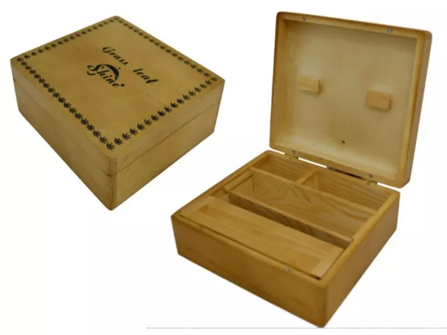 Grassleaf Large Wooden Rolling Cigarette Box Roll Box Shine