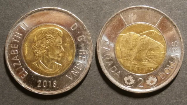 CANADA 2018- $2 , Queen Elizabeth II / Polar Bear