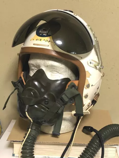 USAF U.S. Air Force Flight Helmet P-1 P-4A Helmet A-14B Oxygen Mask Bag 1950s