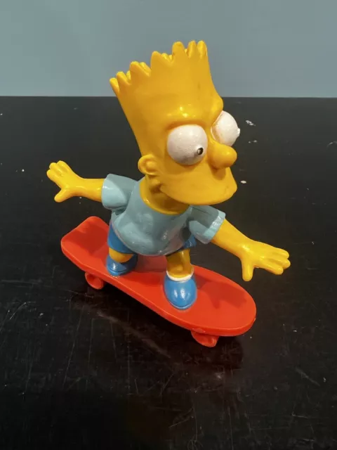Simpsons Bart Simpson On Skateboard Figure Vintage 1990 Tcffc 1495