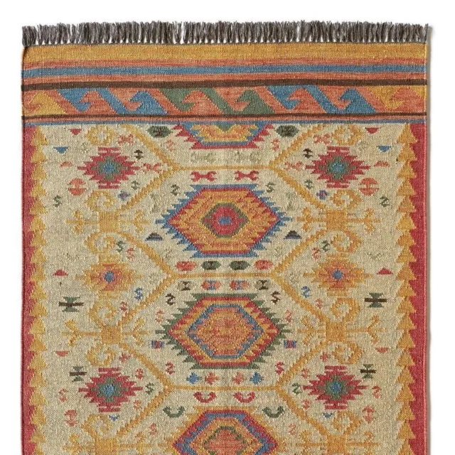 Rug Kilim Wool Jute Runner Hand Woven Vintage Carpet Vintage Oriental Area Rugs 2
