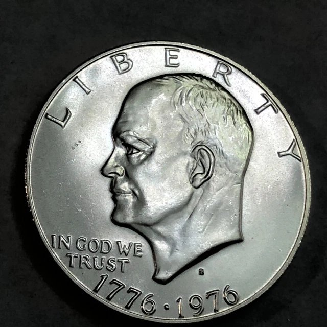 Bicentennial 1776-1976S 40% silver gem BU Eisenhower IKE dollar.  #5