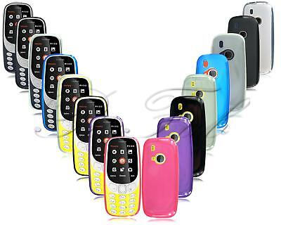For Nokia 3310 2G 3G 4G New Genuine Black Clear TPU Gel Rubber Phone Case Cover