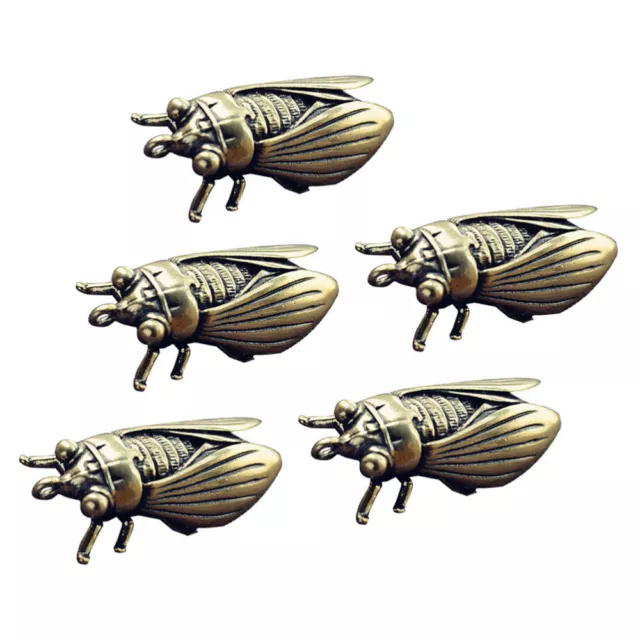 5 Pcs Zikadenförmige Anhänger Schlüsselanhänger Kettenanhänger Biene
