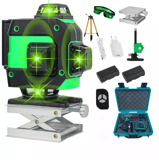 Livella Laser Tracciatore Autolivellante 16 Linee 360º Rotazione Linea Verde