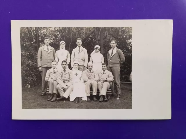 WW1 P.C. Wounded British Soldiers With Nurses.🇬🇧