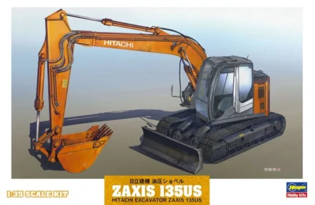 Hasegawa 66001 WM01 1/35 Scale Model Kit Hitachi Hydraulic Excavator Zaxis 135US