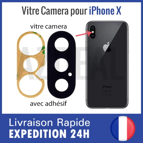 10 Pièces Pour IPhone X XR XS Max Lentille En Verre De Caméra Arrière Avec Autocollant Adhésif Pièces De Rechange - Foto 11