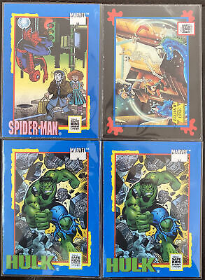1991 Impel Marvel Trading Card Treats Safe Kids Campaign Card - Spider-Man Hulk