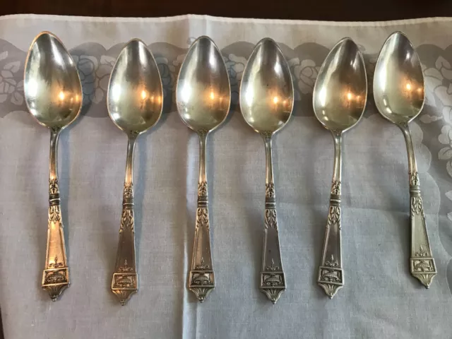 Lansdowne By Gorham Sterling Silver 7" Spoons Flatware Lot Of 6