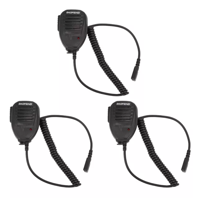 3X  Ptt Redner Mic für  Uv-5R -888S Uv-82 Uv-9R Hand Funk Gerät Uv-5Ra Pl2516