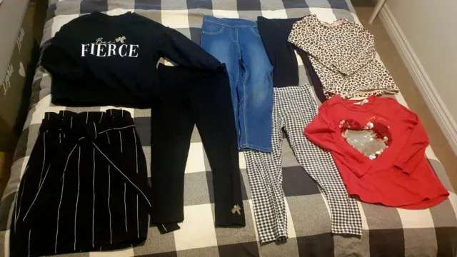 Girls 4-5 years bundle x8! River Island, H&M, PLT, leggings, jeans, tops, skirt