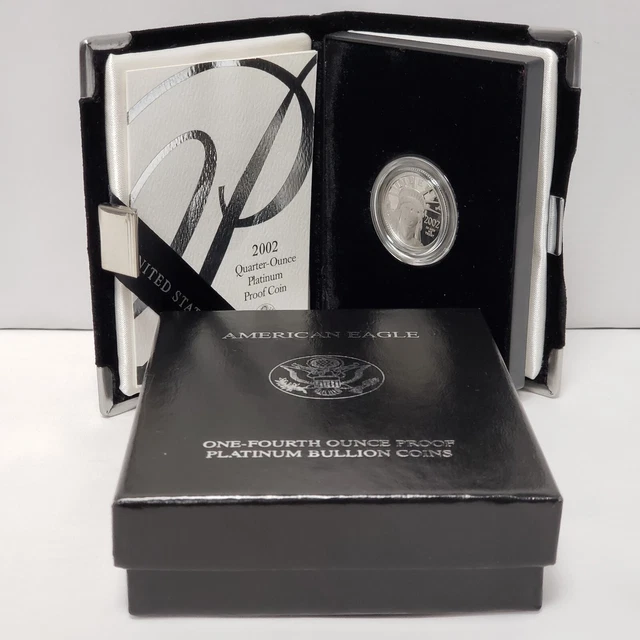 2002-W P$25 1/4 oz Platinum American Eagle Proof - OGP COA - SKU-G2834