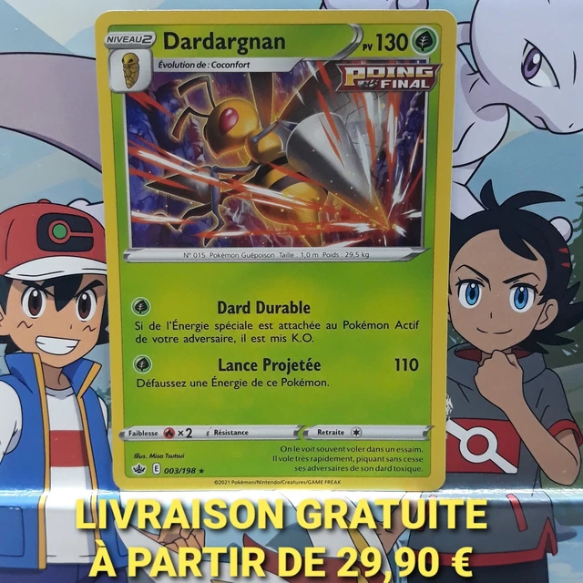 Dardargnan Rare Card Holo 003/198 Pokemon EB06 Ice Kingdom (539)