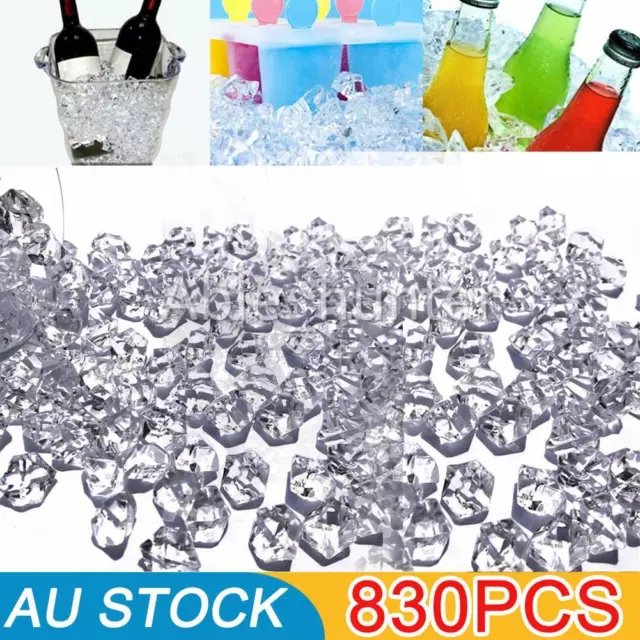 830X Clear Fake Crushed Ice Rocks Ice Cubes Acrylic Vase Fillers Ice Cube AU