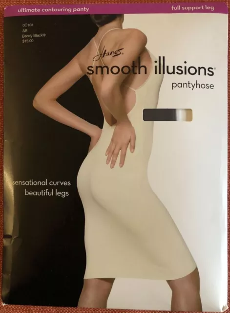 HANES SMOOTH ILLUSIONS Pantyhose Ultimate Contour Size AB Barely
