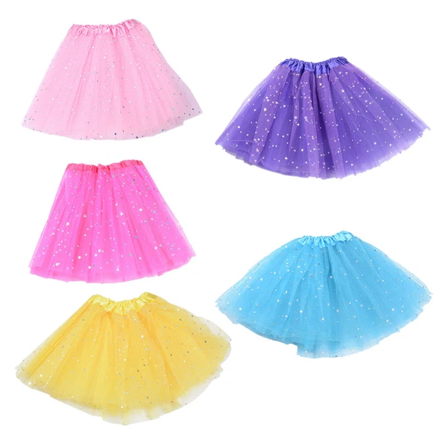 5 PEZZI bambina balletto tutù chiffon danza balletto pratica gonna fasciatoio per bambini (