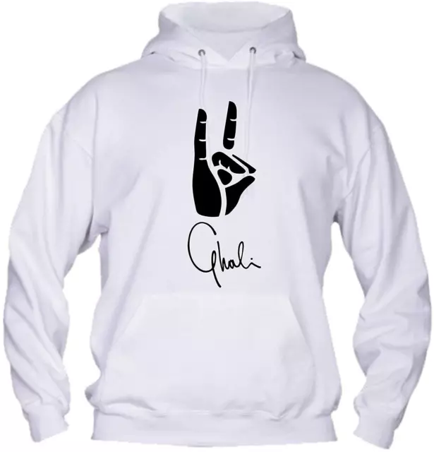 Felpa con Cappuccio Ghali - Ghali Sto - Unisex bianca/nera Hip Hop Rap Bhmg