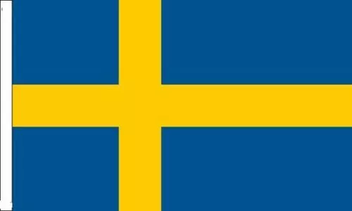 Pack Of 3 Sweden Sleeved Flag suitable for Boats 45cm x 30cm