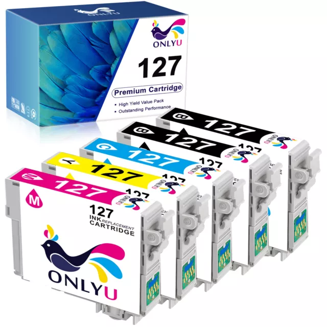 Compatible for Epson 127 Ink Cartridge WorkForce 545 60 630 633 635 645 840 845
