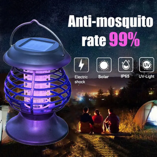 Solar Moskito Killer Lampe Solar Insektenvernichter LED Mückenfalle Mückenlampe