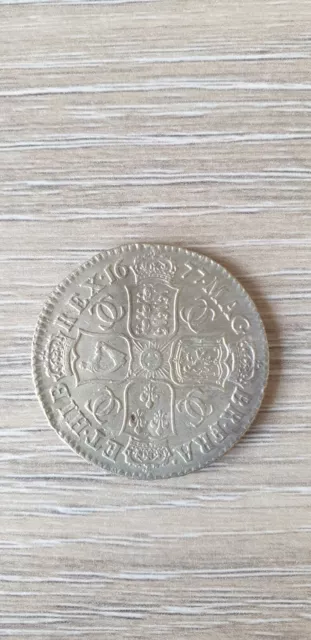 1677 Halfcrown - Charles II British Silver Coin