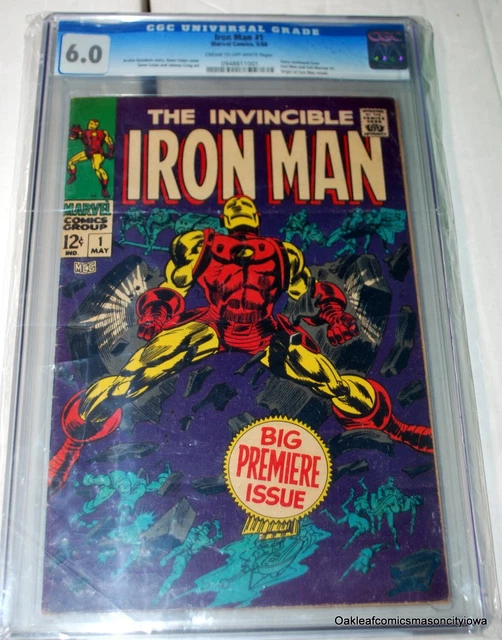 Iron Man #1 Very Nice Silver Age First Issue Vintage Marvel Comic 1968 CGC 6.0