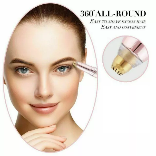 Womens Electric Hair Remover Face Eyebrow Trimmer Brows Razor Facial Epilator