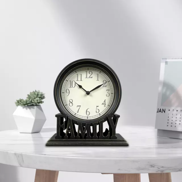 Reloj de mesa nuleben decorativo silencioso movimiento de cuarzo para decoraciones de estanterías 3