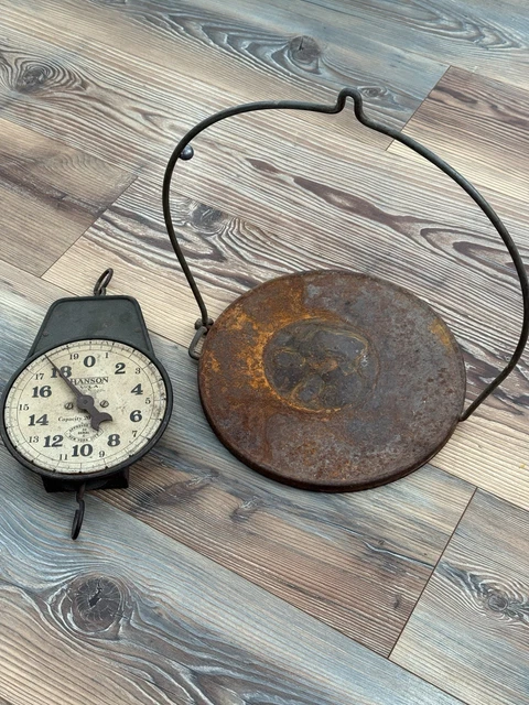 Balance à Plateau En Fer Vintage – Art Populaire, 1 Kg, Sans Marque (occasion)