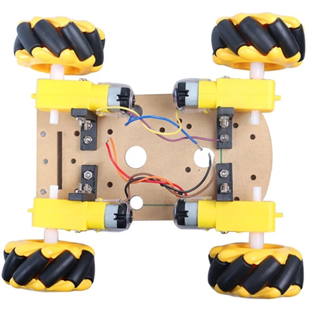 Robot Car Kit Acryl-Chassis mit Allrad-Mecanum-RäDern, Geeignet für die ProP6M7