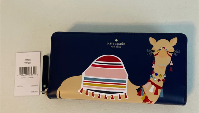 Kate spade WLRU4841 Camel Neda Wallet NEW $249.99
