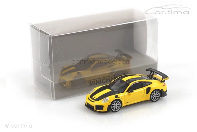 Minichamps 1:43 Porsche 911 (991 II) GT2 RS Weissach Package 2018 da corsa giallo 413067229 modello auto 413067229 4012138750166