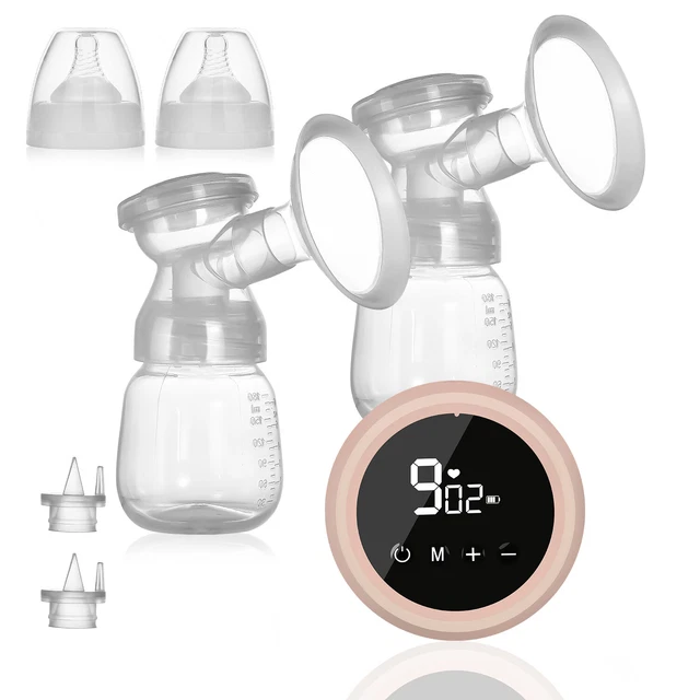 Extractor de leche eléctrico doble extractor LED doble aspirador leche materna sin dolor
