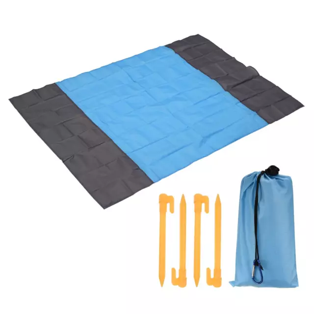 79" x 57" Manta de Playa, Impermeable Picnic Estera para Campamento, Azul