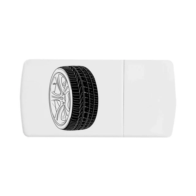 'Neumático de coche' caja de píldoras con divisor de tableta (PI00020779)