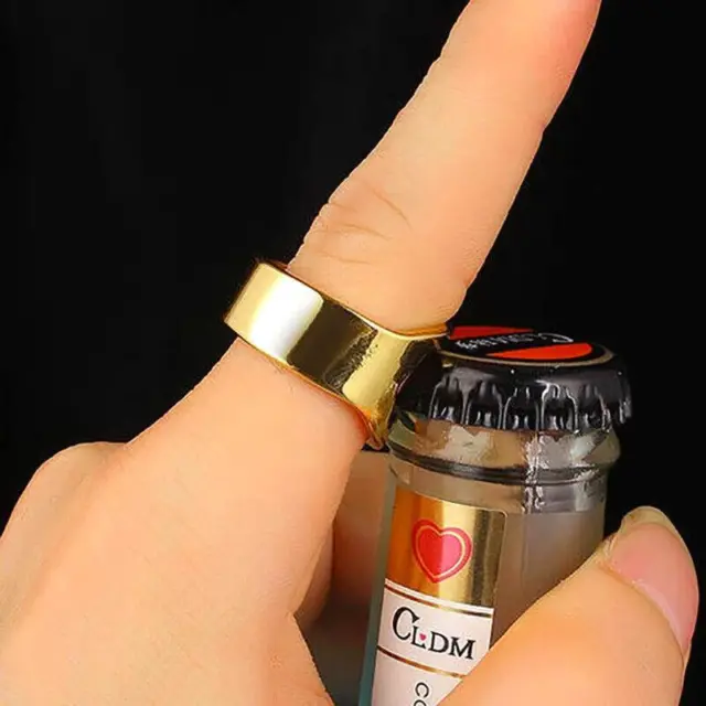 Stainless Steel Bottle Opener - Portable Bar Cap Tool for Beer Cans - Finger