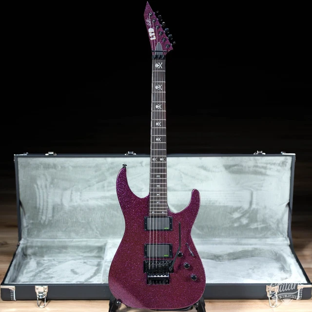 ESP LTD KH-602 Kirk Hammett Signature Electric Guitar w/ Case – Purple Sparkle